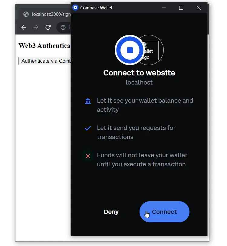 Coinbase Wallet - Connecting